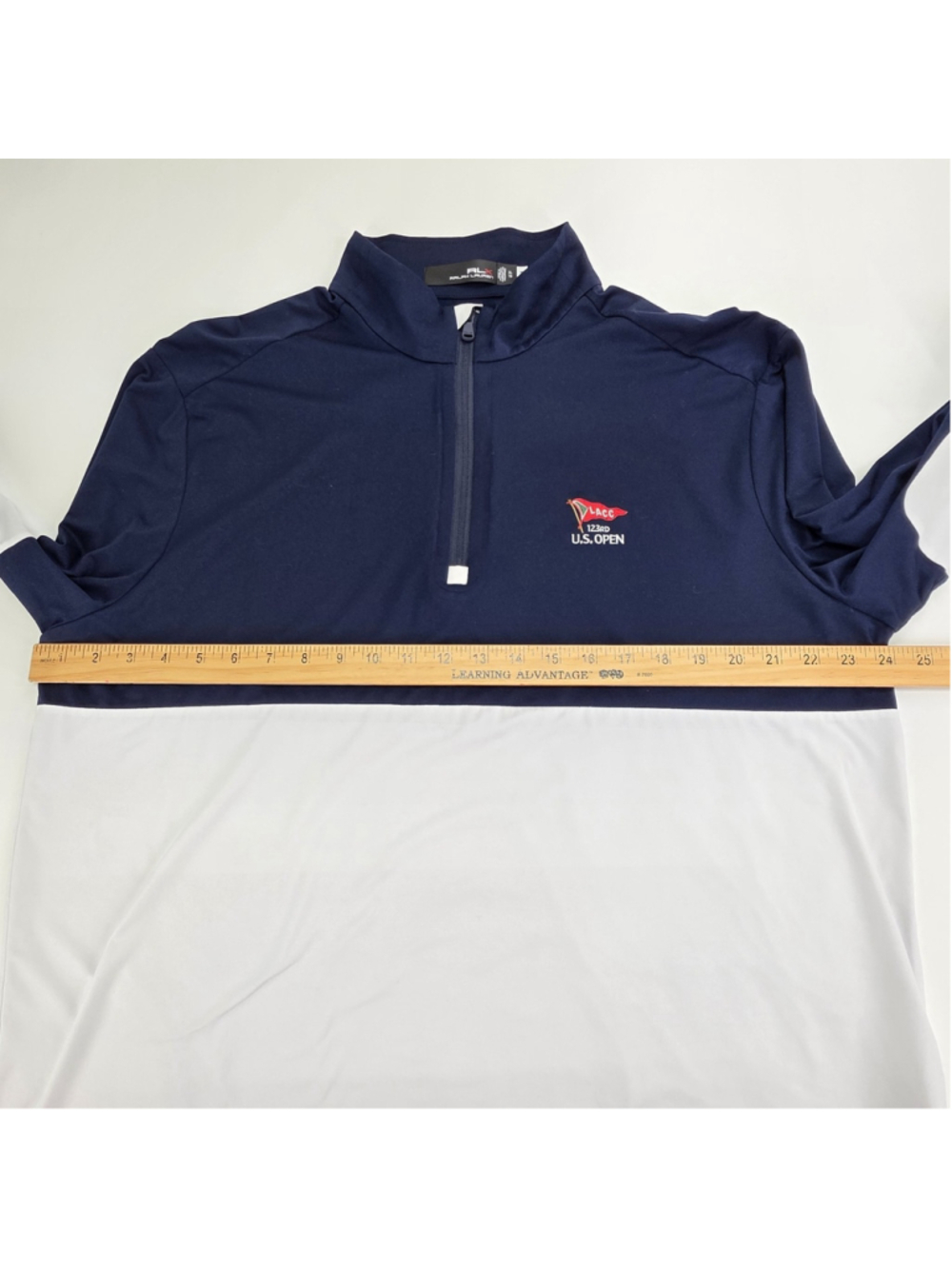 RLX Ralph Lauren Quarter Zip XL Navy U.S Open Golf Performance Pullover - Picture 8 of 11